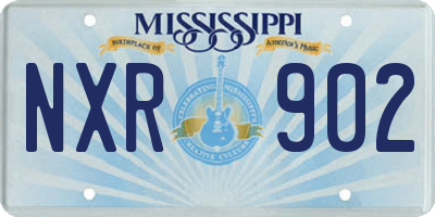 MS license plate NXR902