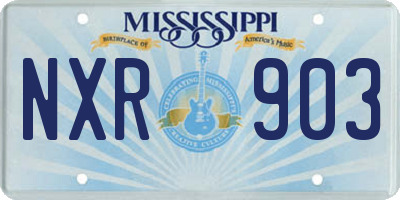 MS license plate NXR903