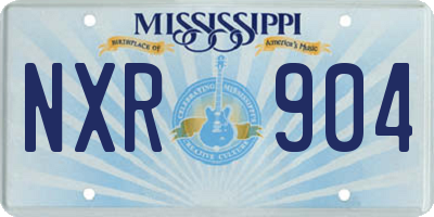 MS license plate NXR904
