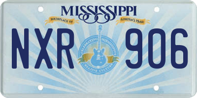 MS license plate NXR906