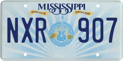 MS license plate NXR907