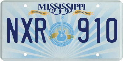 MS license plate NXR910