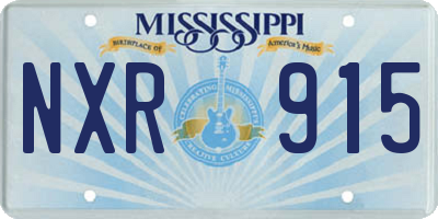 MS license plate NXR915