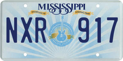 MS license plate NXR917