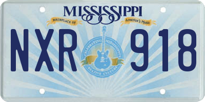 MS license plate NXR918