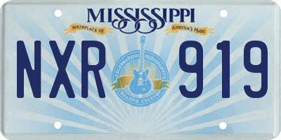 MS license plate NXR919