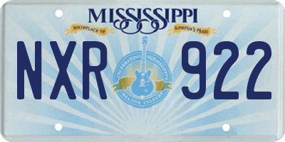 MS license plate NXR922