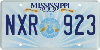 MS license plate NXR923