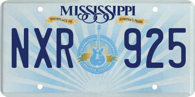 MS license plate NXR925