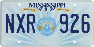 MS license plate NXR926