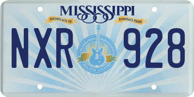 MS license plate NXR928