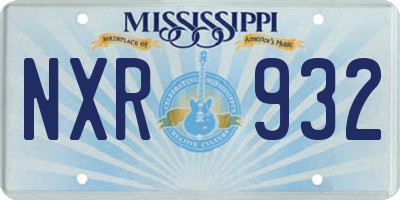 MS license plate NXR932