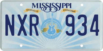 MS license plate NXR934