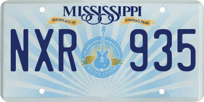 MS license plate NXR935