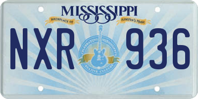 MS license plate NXR936