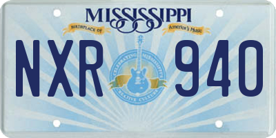 MS license plate NXR940