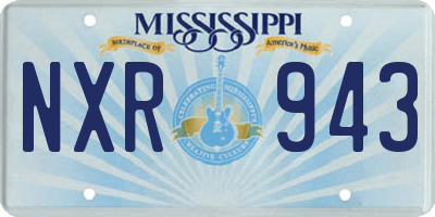MS license plate NXR943
