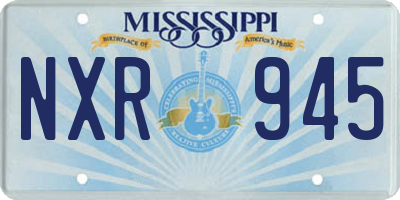 MS license plate NXR945