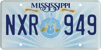 MS license plate NXR949