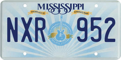 MS license plate NXR952