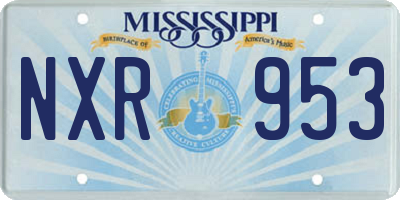 MS license plate NXR953