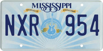 MS license plate NXR954