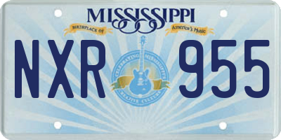 MS license plate NXR955