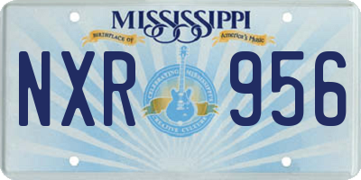 MS license plate NXR956