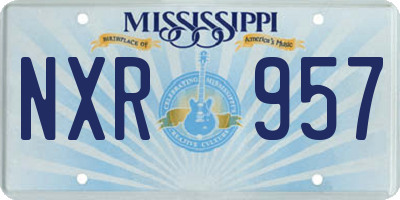 MS license plate NXR957