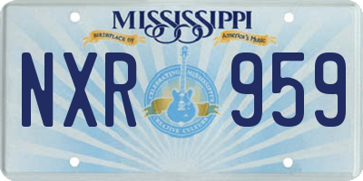 MS license plate NXR959
