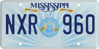 MS license plate NXR960