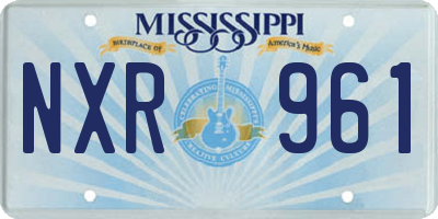 MS license plate NXR961