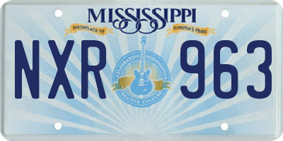 MS license plate NXR963