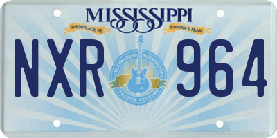 MS license plate NXR964