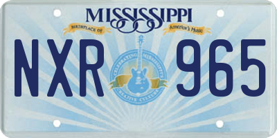 MS license plate NXR965