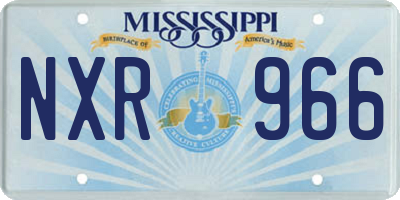 MS license plate NXR966