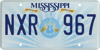 MS license plate NXR967