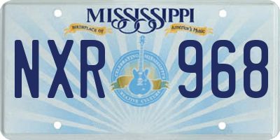 MS license plate NXR968