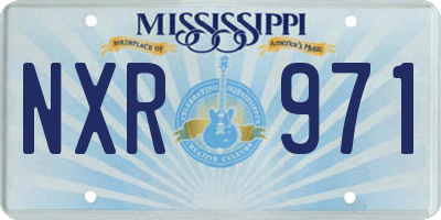 MS license plate NXR971