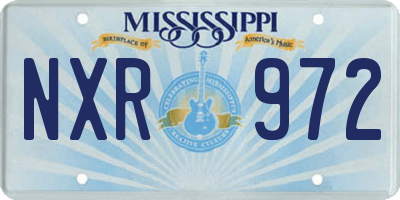 MS license plate NXR972