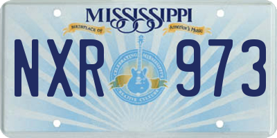 MS license plate NXR973