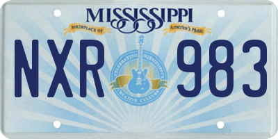 MS license plate NXR983