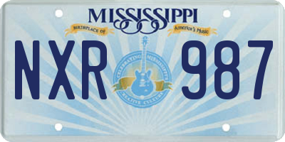 MS license plate NXR987