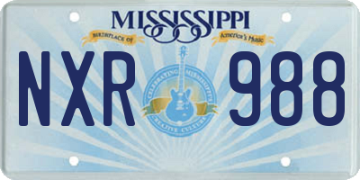 MS license plate NXR988