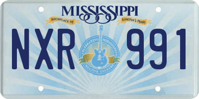 MS license plate NXR991