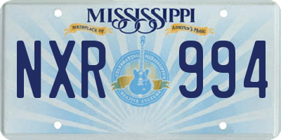 MS license plate NXR994