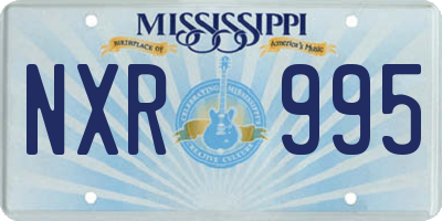 MS license plate NXR995