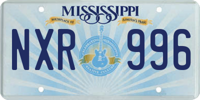 MS license plate NXR996