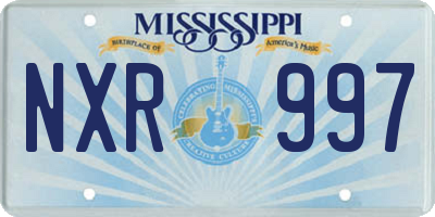 MS license plate NXR997