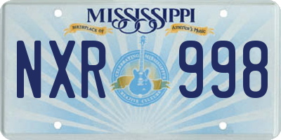 MS license plate NXR998